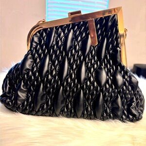 Black Clutch with optional strap